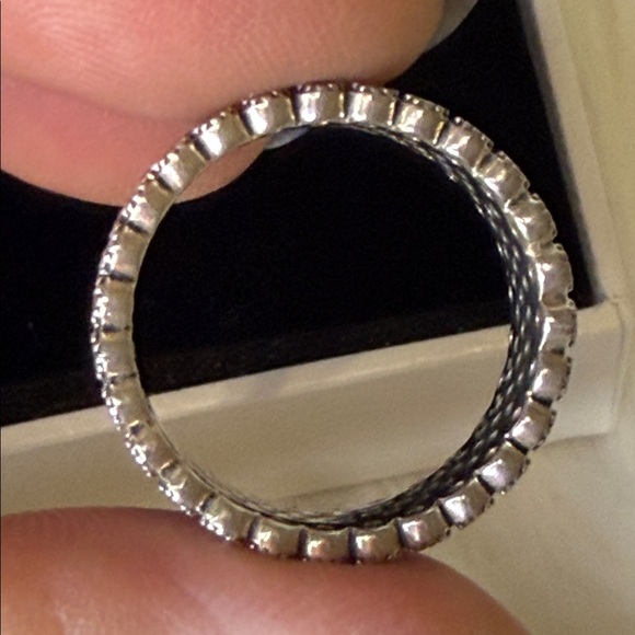 Authentic PANDORA 925 ale Pave Thick Lavish Sparkling Ring size 8 196313CZ - Picture 6 of 8